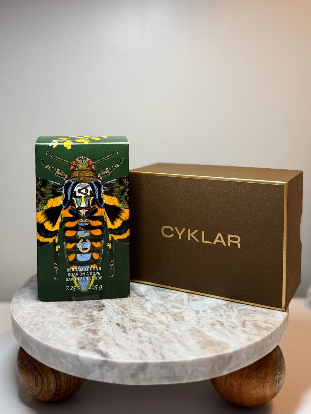 CYKLAR Bergamot Bond Soap on a Rope & Box Set
